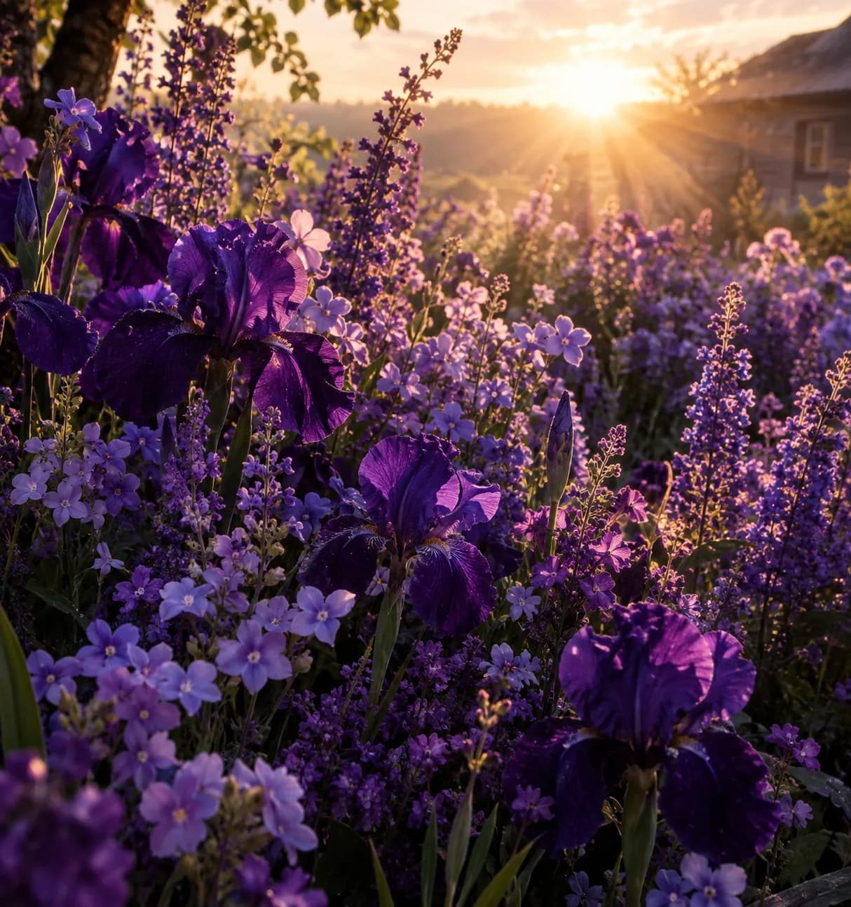 Square image with an overlay of the book cover for The Color Purple by Alice Walker.